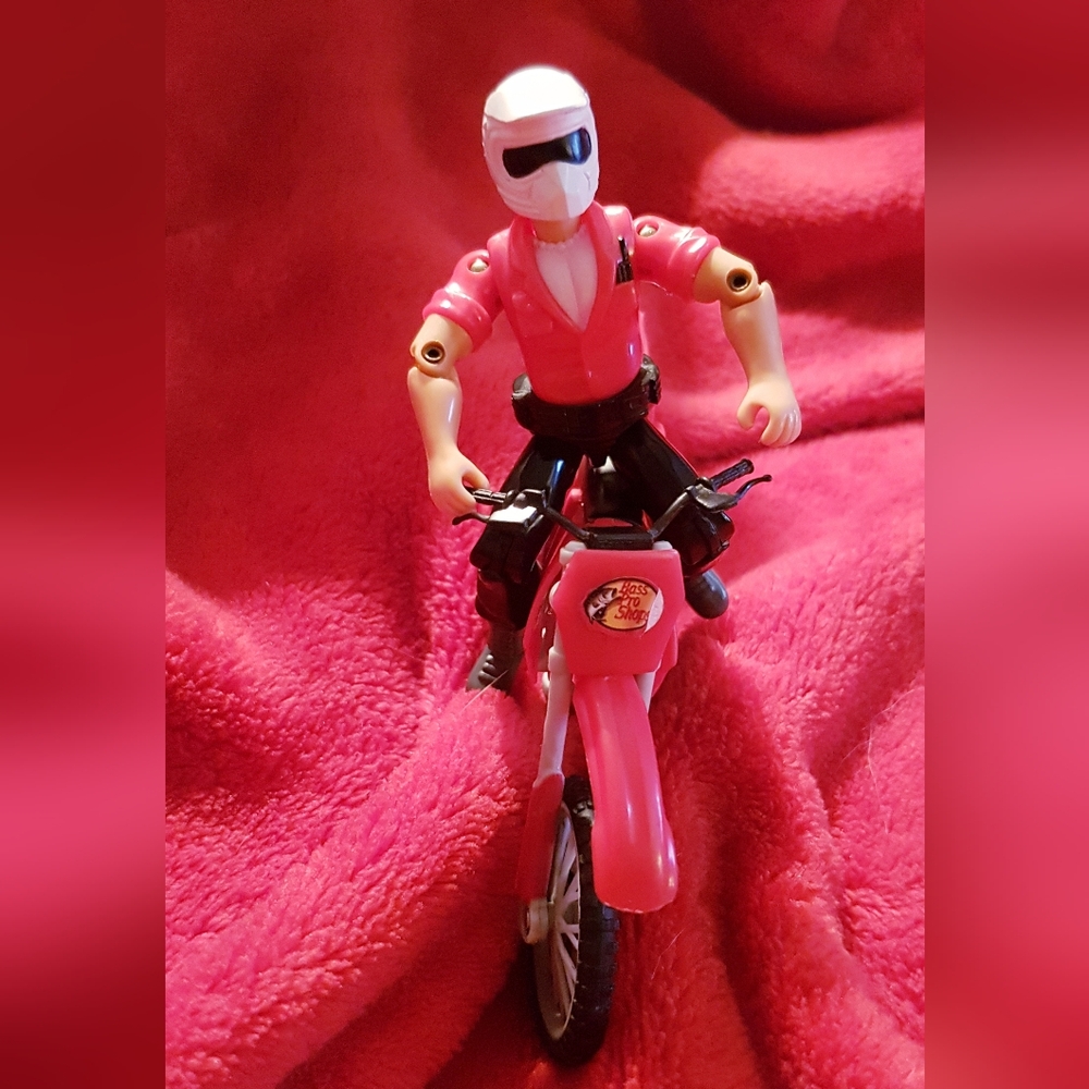 Bass Pro Shops Off-Road Dual Trail Bike Adventure Play Set Red Bike White Helmet